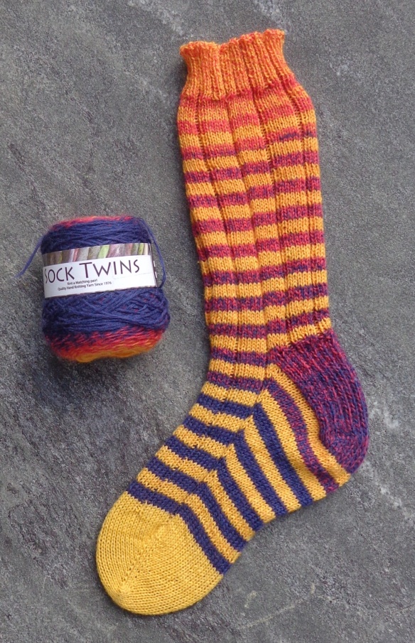 Socks knit in Estelle Sock Twins knit by Deborah Cooke