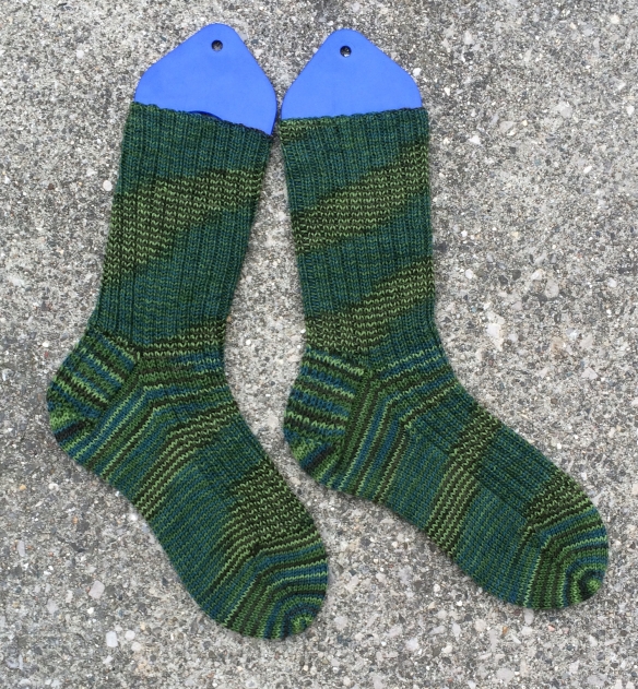 socks knit in Rowan Fine Art by Deborah Cooke