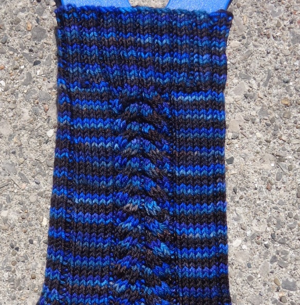 Socks knit by Deborah Cooke in Fleece Artist Kiki, Twilight colourway