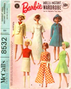 McCalls 8532 Barbie Instant Wardrobe